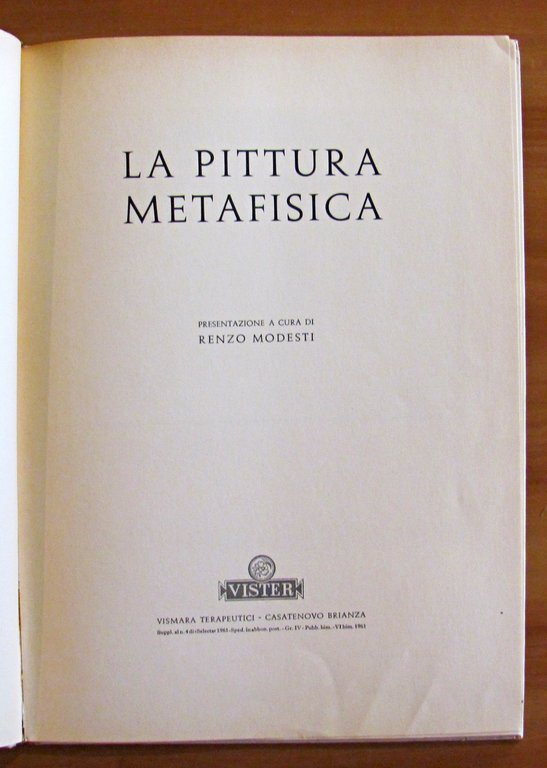 LA PITTURA METAFISICA - Collana Vister