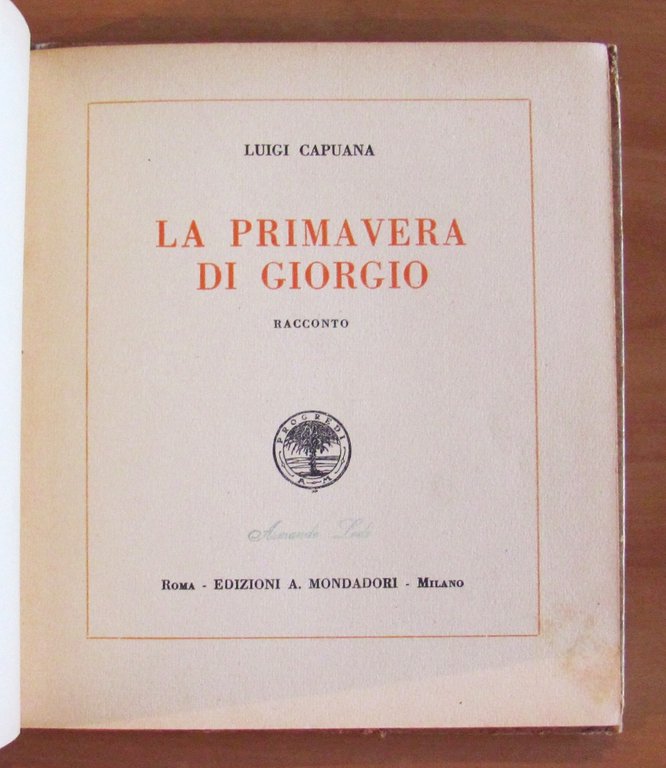 LA PRIMAVERA DI GIORGIO - Bibliotechina de LA LAMPADA, I …