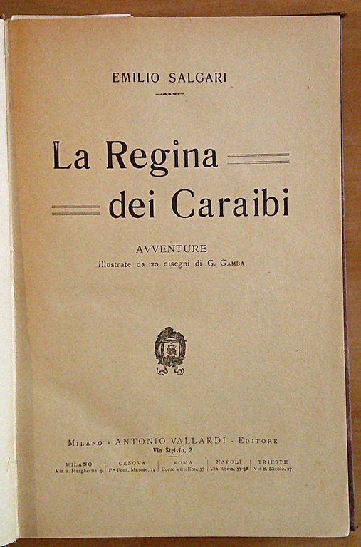 LA REGINA DEI CARAIBI, 1920 - ill. GAMBA