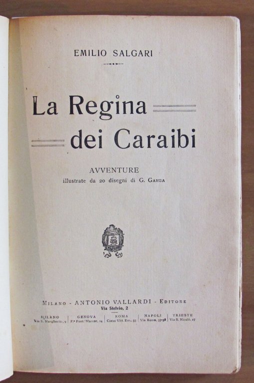 LA REGINA DEI CARAIBI, 1922 - ill. GAMBA