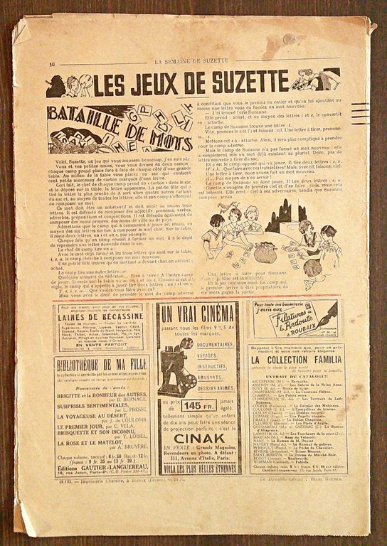 LA SEMAINE DE SUZETTE - N.1, 6 Décembre 1934