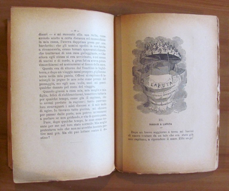 LA STORIA DEI VIAGGI DI GULLIVER, 1890 con Cromolitografie - …