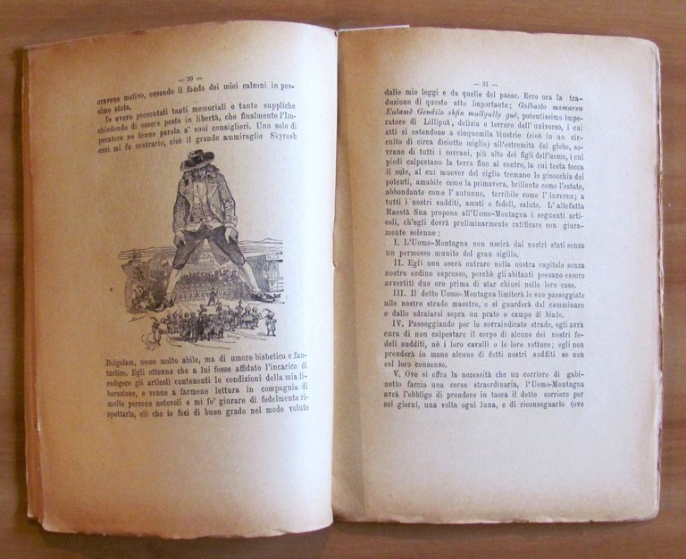 LA STORIA DEI VIAGGI DI GULLIVER, 1890 con Cromolitografie - …