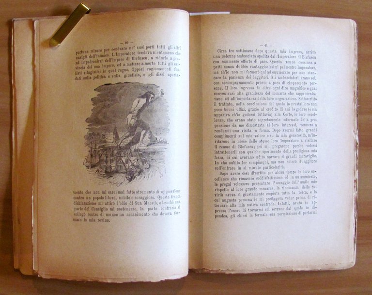 LA STORIA DEI VIAGGI DI GULLIVER, 1890 con Cromolitografie - …