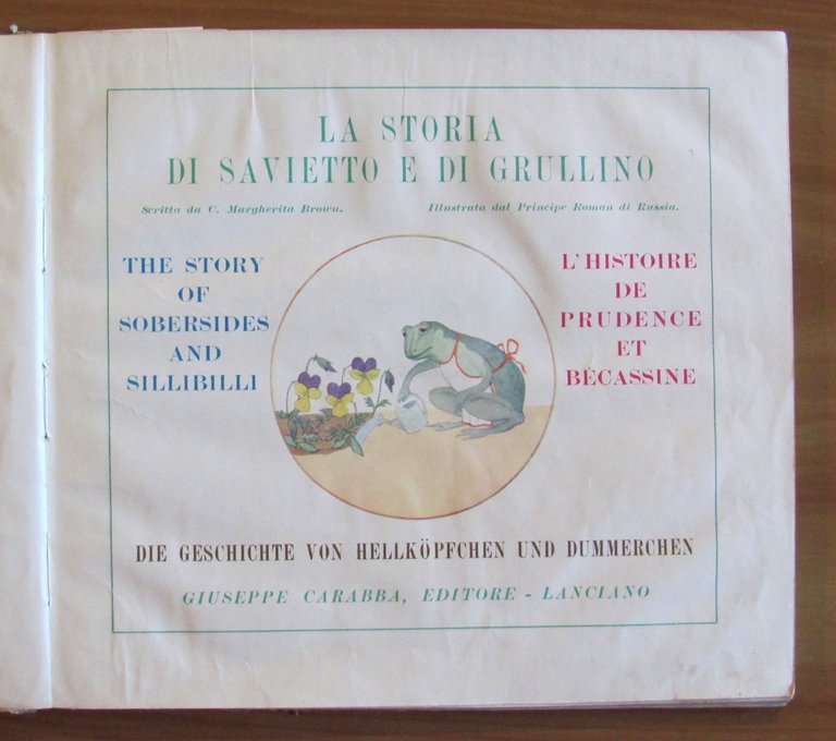 LA STORIA DI SAVIETTO E DI GRULLINO, 1934 in 4 …