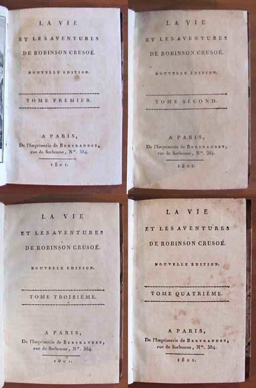 LA VIE ET LES AVENTURES DE ROBINSON CRUSOE, 1801 - …