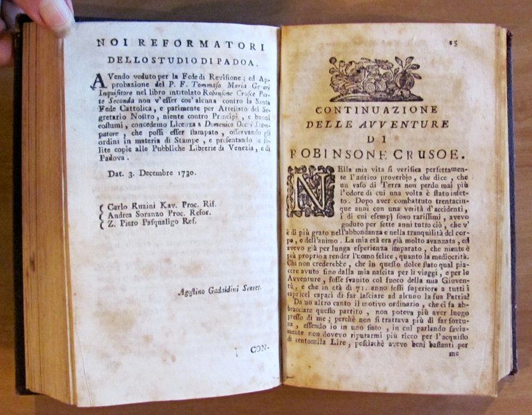 LA VITA E LE AVVENTURE DI ROBINSON CRUSOE, 1748 - …