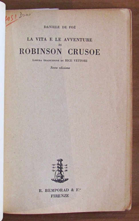 LA VITA E LE AVVENTURE DU ROBINSON CRUSOE - Collezione …