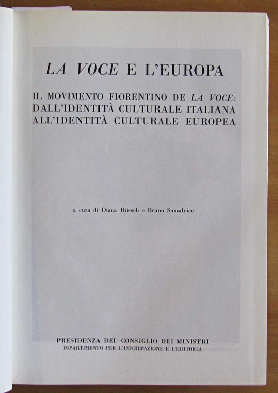 LA VOCE E L'EUROPA - Presidenza del Consiglio dei Ministri | Immagine Gallery 2