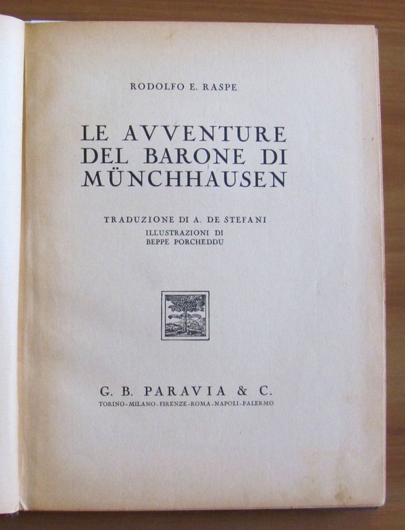 LE AVVENTURE DEL BARONE DI MUNCHHAUSEN, 1934 - ill. PORCHEDDU