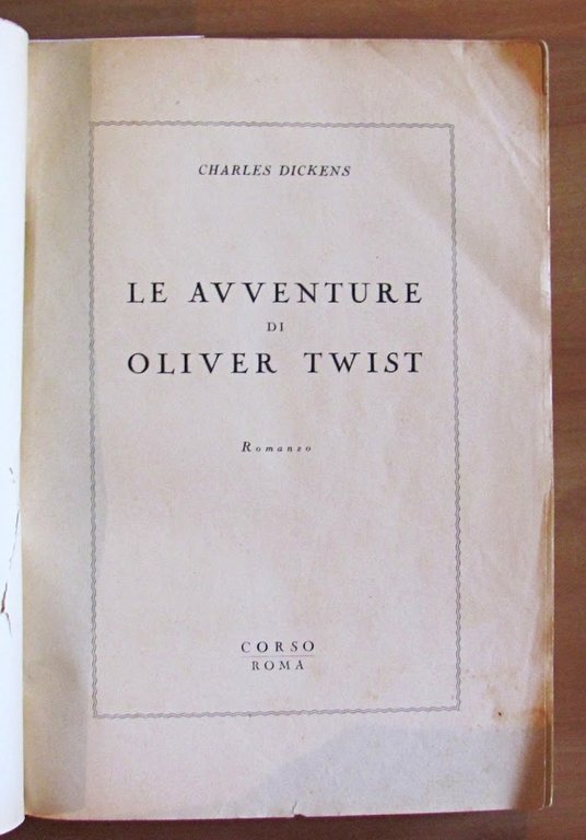 LE AVVENTURE DI OLIVER TWISTER - I edizione 1948