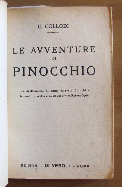 LE AVVENTURE DI PINOCCHIO - Ed. Di Veroli, anni '40 … | Immagine Gallery 2