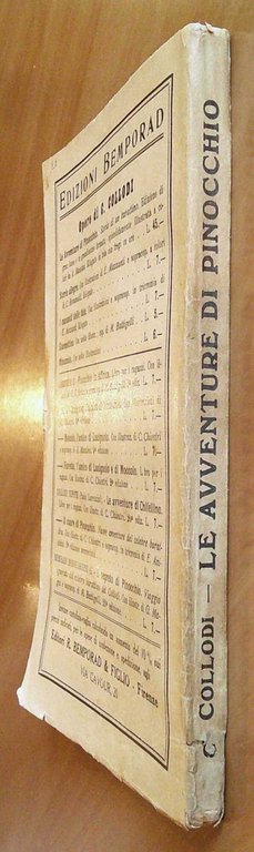 LE AVVENTURE DI PINOCCHIO, 1921 - ill. MUSSINO e TOFANO