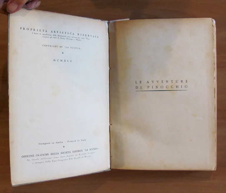 LE AVVENTURE DI PINOCCHIO, I ed. 1945 Tirat. Limitata - … | Immagine Gallery 2