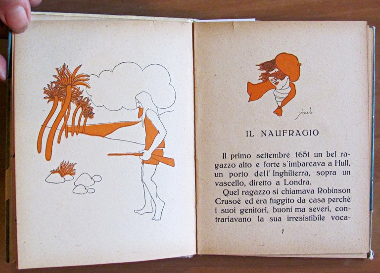LE AVVENTURE DI ROBINSON CROSUE, 1939 - Collana LA BIBLIOTECHINA …