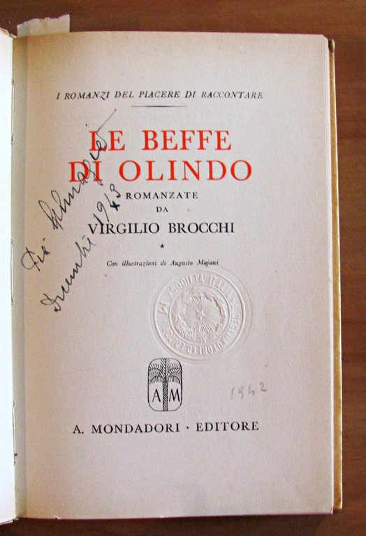 LE BEFFE DI OLINDO - Collana I Romanzi del piacere …