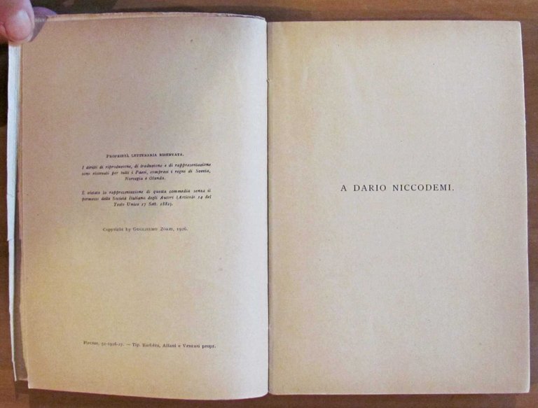 LE DUE META' - Commedia in III atti con Dedica …