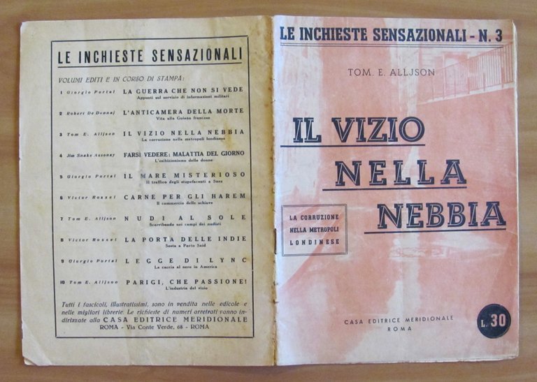 LE INCHIESTE SENSAZIONALI N.3 - IL VIZIO NELLA NEBBIA La …