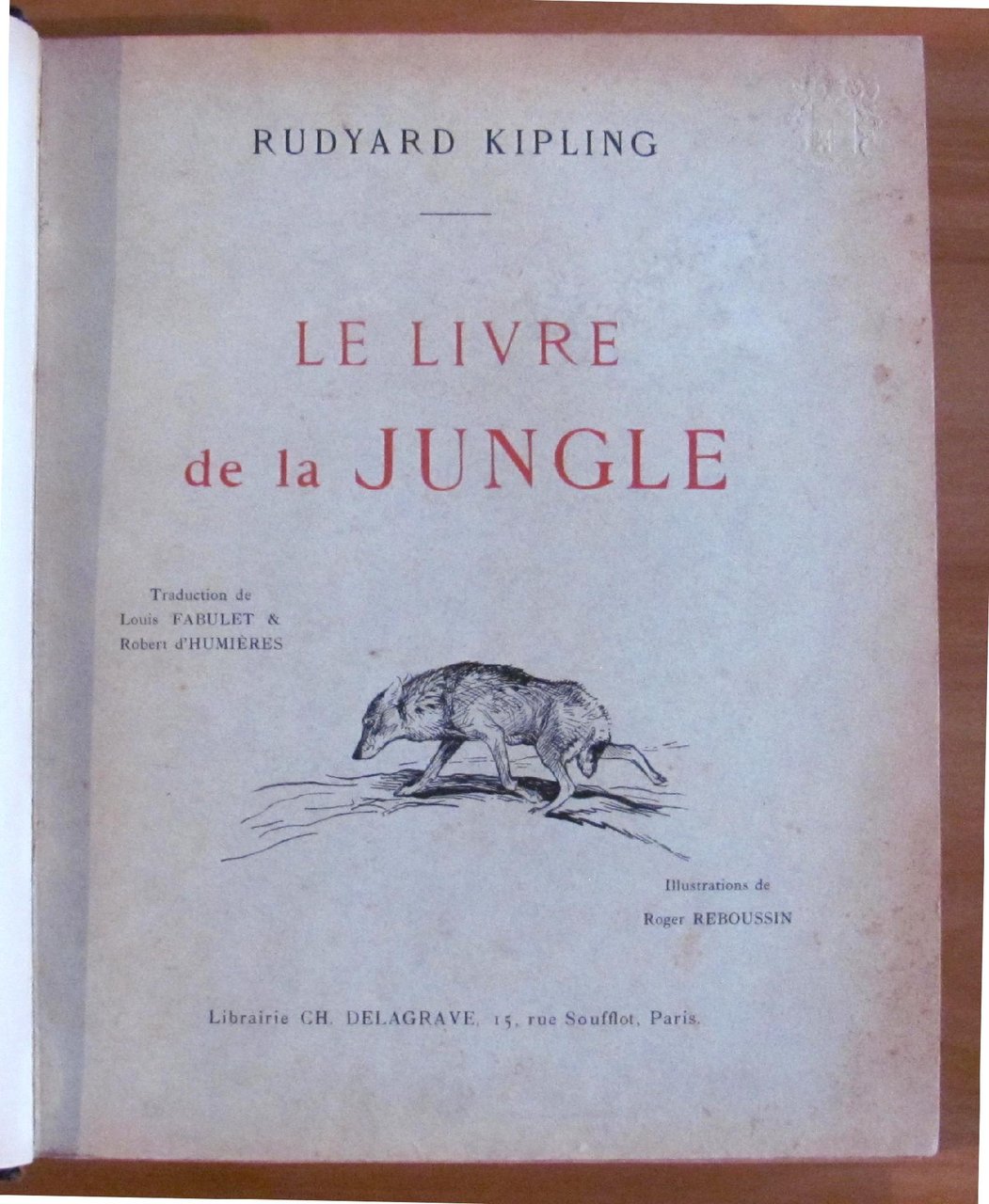 LE LIVRE DE LA JUNGLE - anni 30 ill. REBOUSSIN