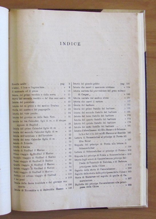 LE MILLE E UNA NOTTE - Novelle Arabe, Perino 1882