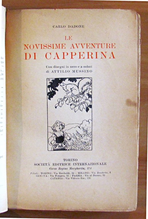 LE NOVISSIME AVVENTURE DI CAPPERINA - ill. MUSSINO, anni '20