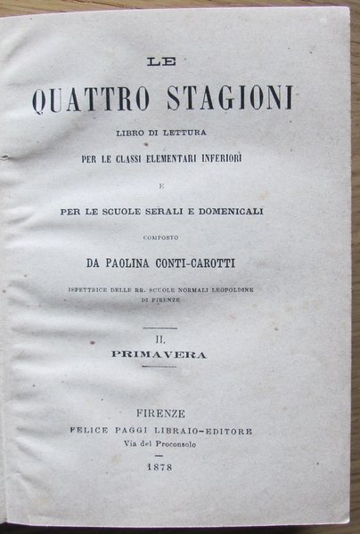 LE QUATTRO STAGIONI - II - PRIMAVERA -