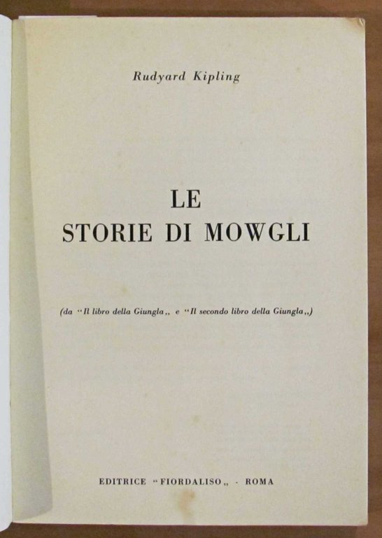 LE STORIE DI MOWGLI, 1965 ca.