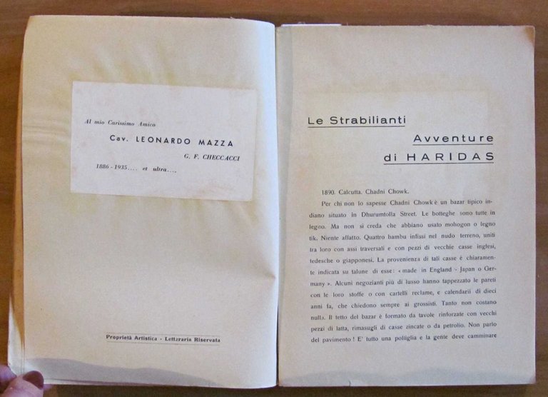 LE STRABILIANTI AVVENTURE DI HARIDAS - Romanzo umoristico hindù moderno …