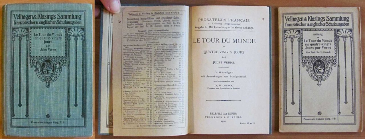 LE TOUR DU MONDE EN QUATRE-VINGTS JOURS + ANHANG (Appendice) …