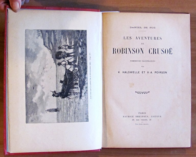 LES AVENTURES DE ROBINSON CRUSOE. fine '800 - ill. HALSWELLE …