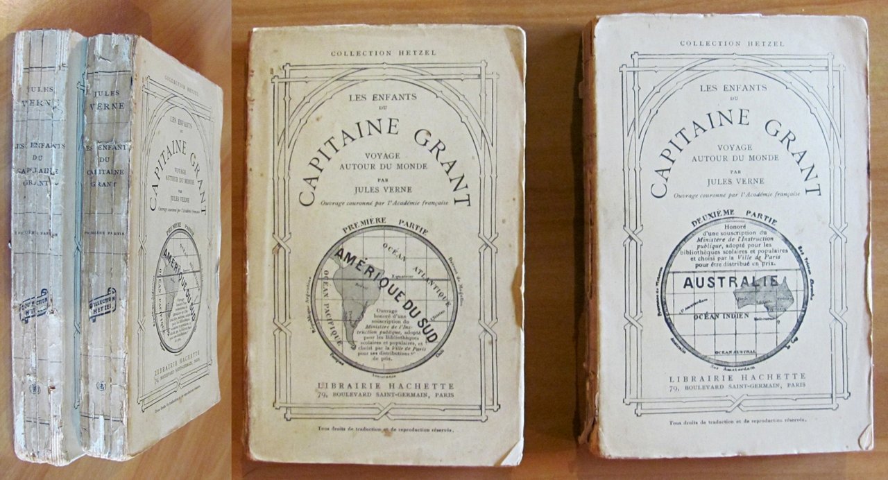 LES ENFANTS DU CAPTAINE GRANT - 2 Volumi, Completo, 1924