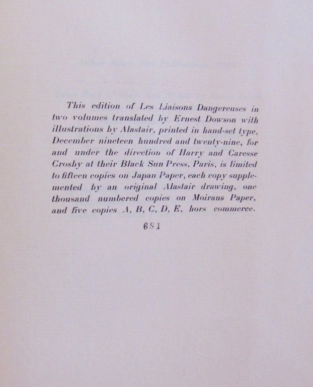 LES LIAISONS DANGEREUSES, I ed. 1929 in 2 Vol. Completo …
