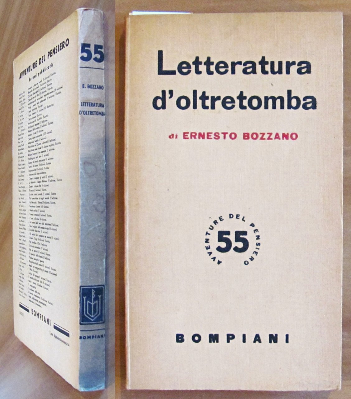 LETTERATURA D'OLTRETOMBA - Coll. Avventure del Pensiero, I ed. 1947