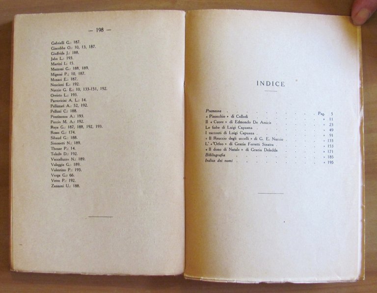 LETTERATURA PEDOLOGICA Saggi su Collodi, De Amicis, Capuana ecc. 1932