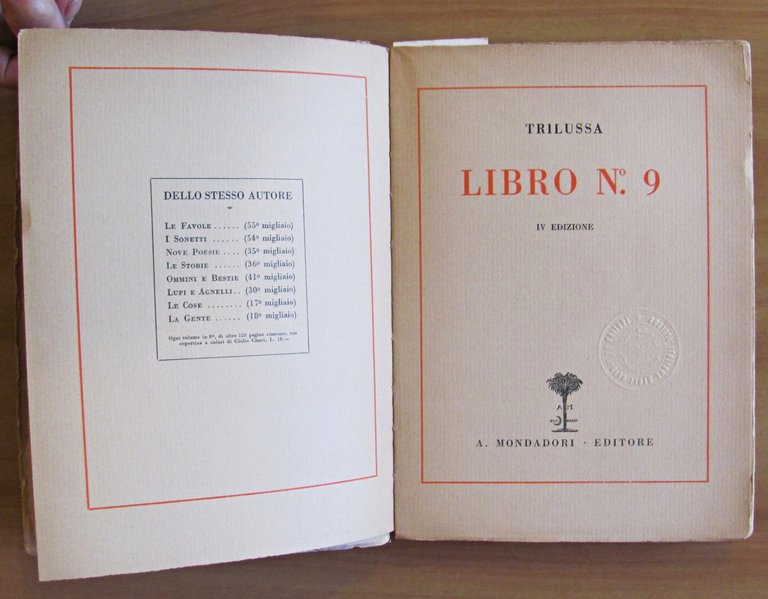 LIBRO N.9, 1931 cop. di CISARI