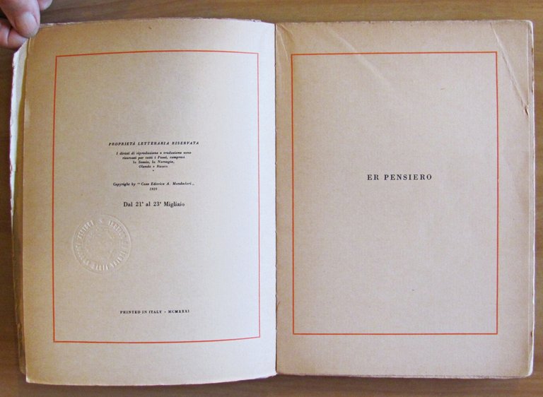LIBRO N.9, 1931 cop. di CISARI