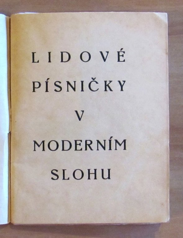 LIDOVÉ PÍSNIČKY V MODERNÍM SLOHU (Canti Folk in Stile Moderno)