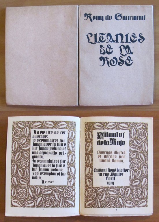 LITANIES DE LA ROSE, I edizione 1919 iil. A. DOMIN …