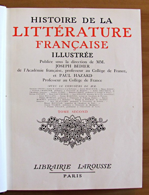 LITTERATURE FRANCAISE ILLUSTREE - Tome II