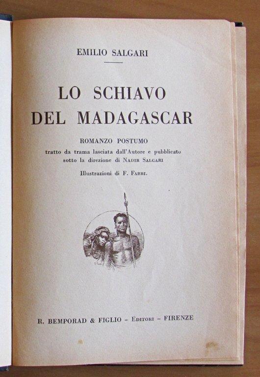 LO SCHIAVO DEL MADAGASCAR, 1929 - ill. di FABBI
