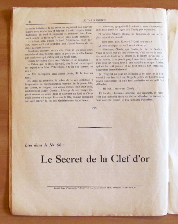 LORD LISTER dit RAFFLES Le Mysterieux Inconnu - N^65 Le …