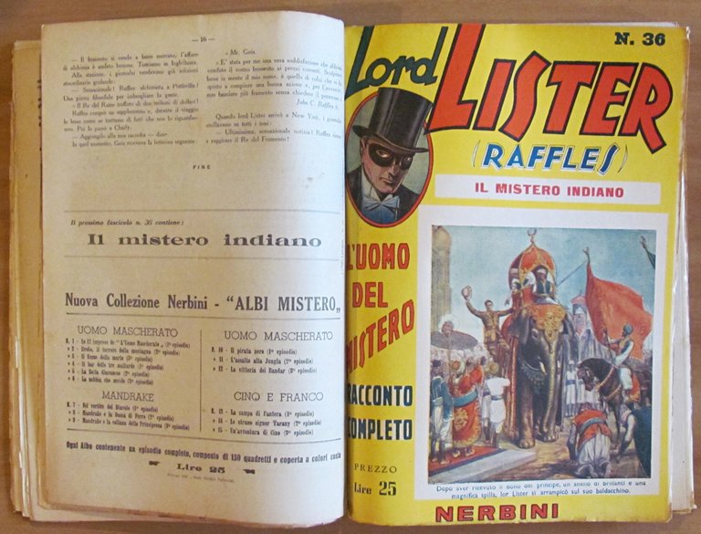 LORD LISTER (RAFFLES) Vol. III - Dal N.31 al N.45