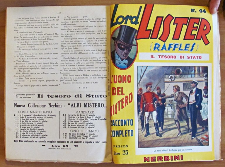 LORD LISTER (RAFFLES) Vol. III - Dal N.31 al N.45