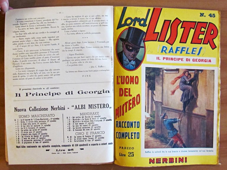 LORD LISTER (RAFFLES) Vol. III - Dal N.31 al N.45
