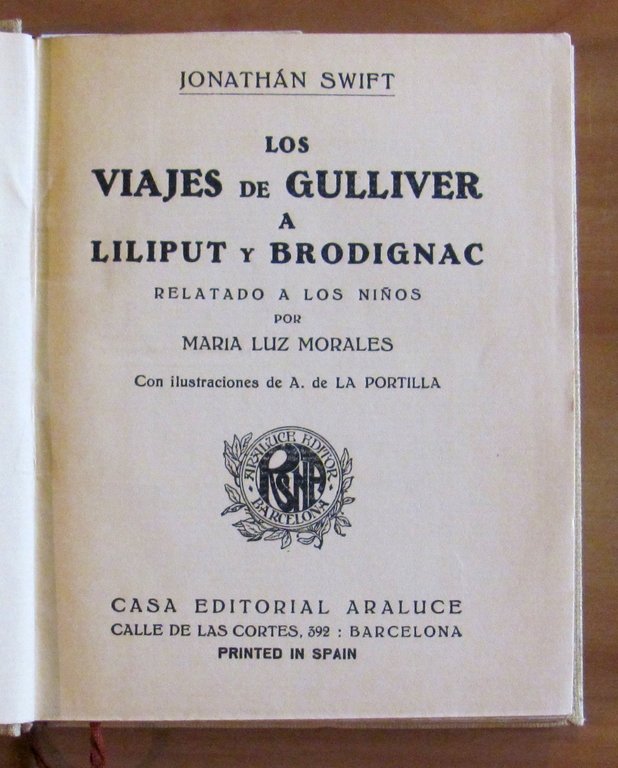 LOS VIAJES DE GULLIVER A LILIPUT Y BRODIGNAC, 1926 ill. …