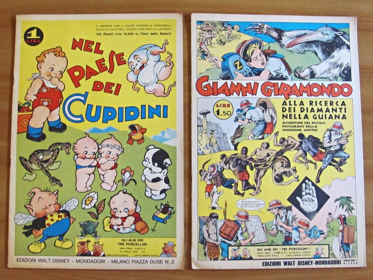 Lotto 10 fumetti - GLI ALBI DEI TRE PORCELLINI, Anastatica …