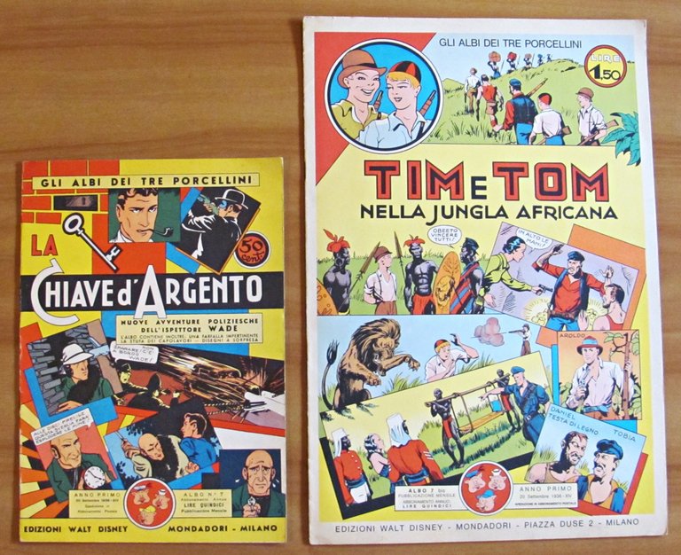 Lotto 10 fumetti - GLI ALBI DEI TRE PORCELLINI, Anastatica …