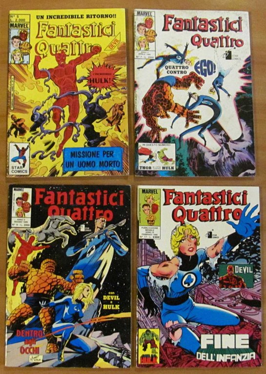 Lotto 15 Fumetti I FANTASTICI QUATTRO N.5/36, 1989