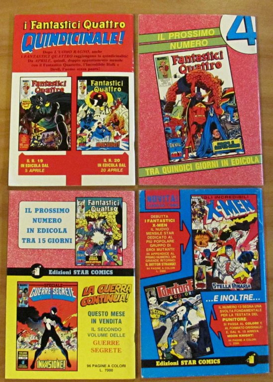 Lotto 15 Fumetti I FANTASTICI QUATTRO N.5/36, 1989