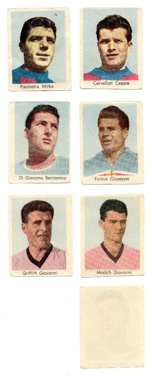 Lotto 6 FIGURINE CALCIATORI SPORT NAPOLI 1956-57- OTTIME